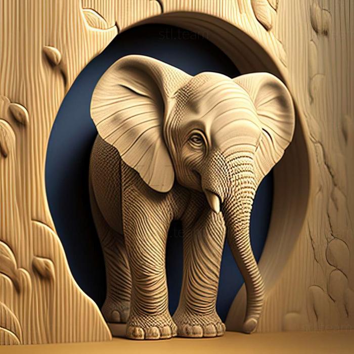 3D model Motti baby elephant famous animal (STL)